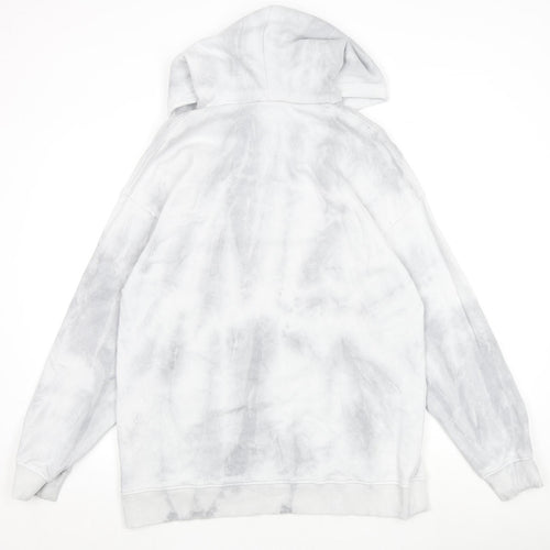 Zara Womens Grey Cotton Pullover Hoodie Size M Pullover