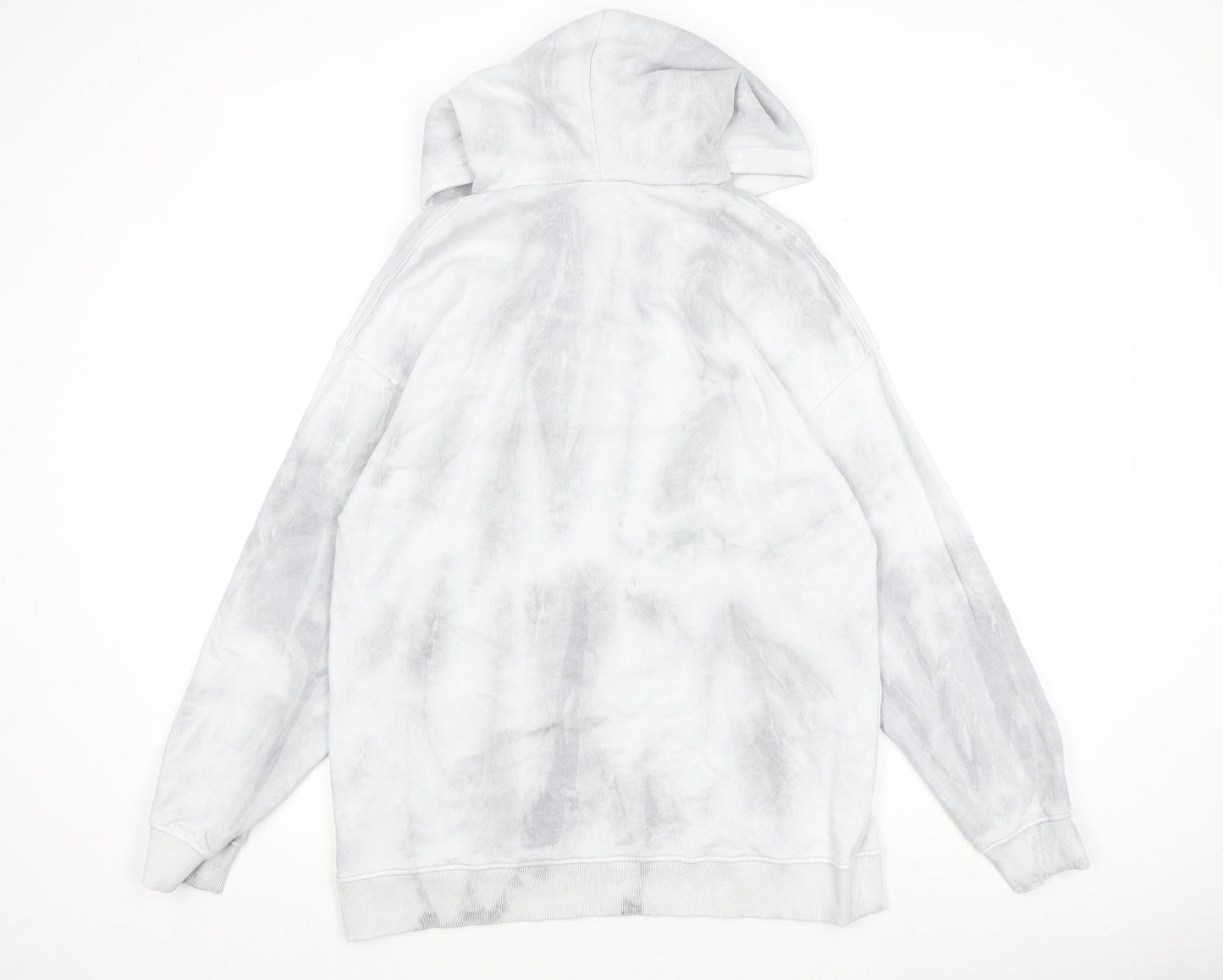 Zara Womens Grey Cotton Pullover Hoodie Size M Pullover