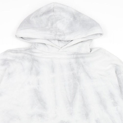 Zara Womens Grey Cotton Pullover Hoodie Size M Pullover