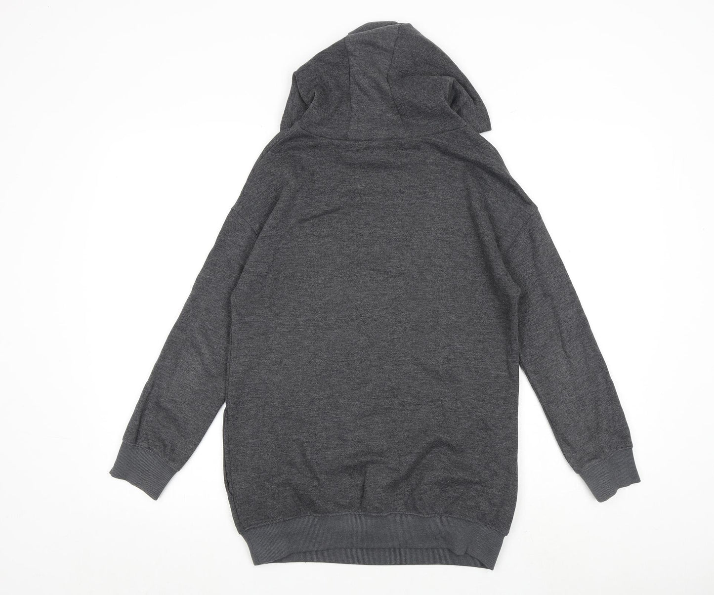 NEXT Girls Grey Cotton Pullover Hoodie Size 11 Years Pullover