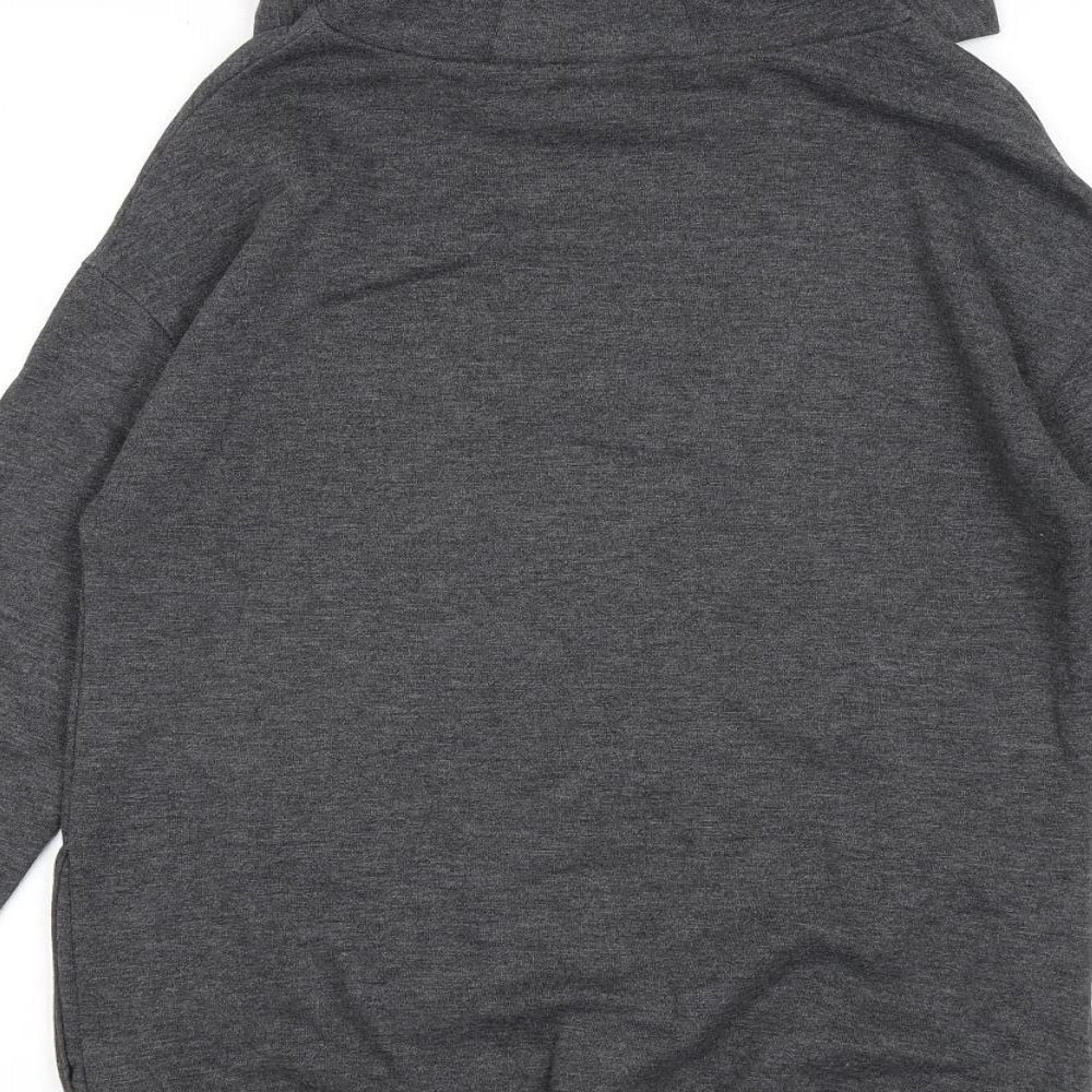 NEXT Girls Grey Cotton Pullover Hoodie Size 11 Years Pullover