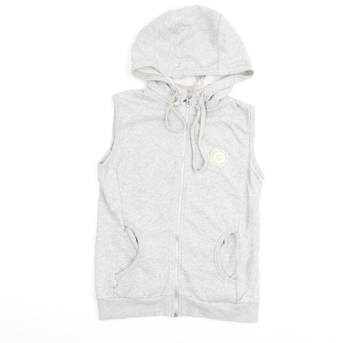 MOOKS Womens Green Cotton Full Zip Hoodie Size 8 Zip