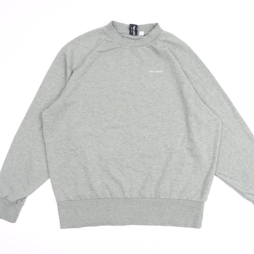 COLLUSION Womens Green Cotton Pullover Sweatshirt Size 8 Pullover