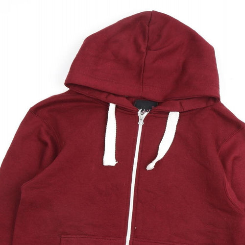 Malaika Womens Red Polyester Full Zip Hoodie Size 3XL Zip
