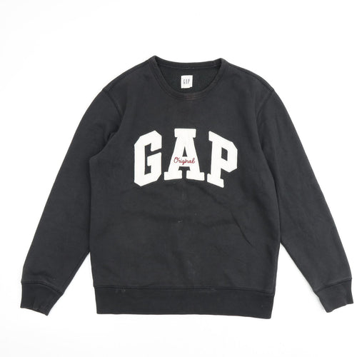 Gap Womens Black Cotton Pullover Sweatshirt Size XS Pullover