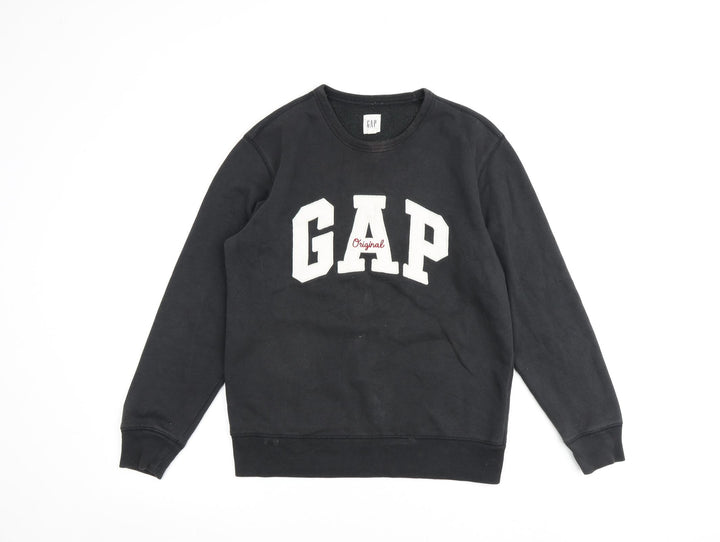 Gap Womens Black Cotton Pullover Sweatshirt Size XS Pullover
