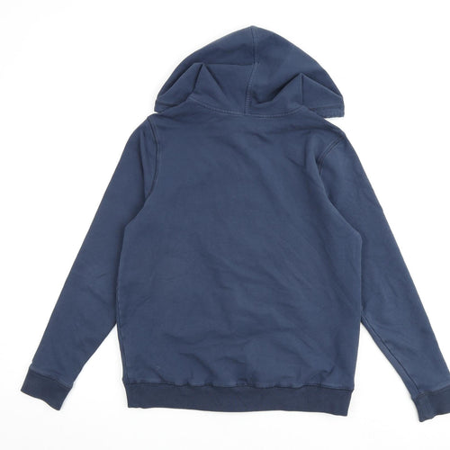 Marks and Spencer Womens Blue Cotton Full Zip Hoodie Size 10 Zip