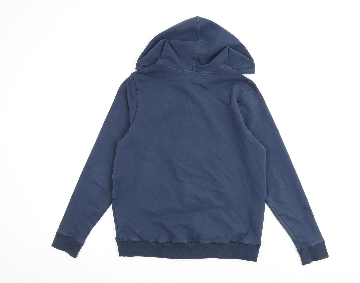 Marks and Spencer Womens Blue Cotton Full Zip Hoodie Size 10 Zip