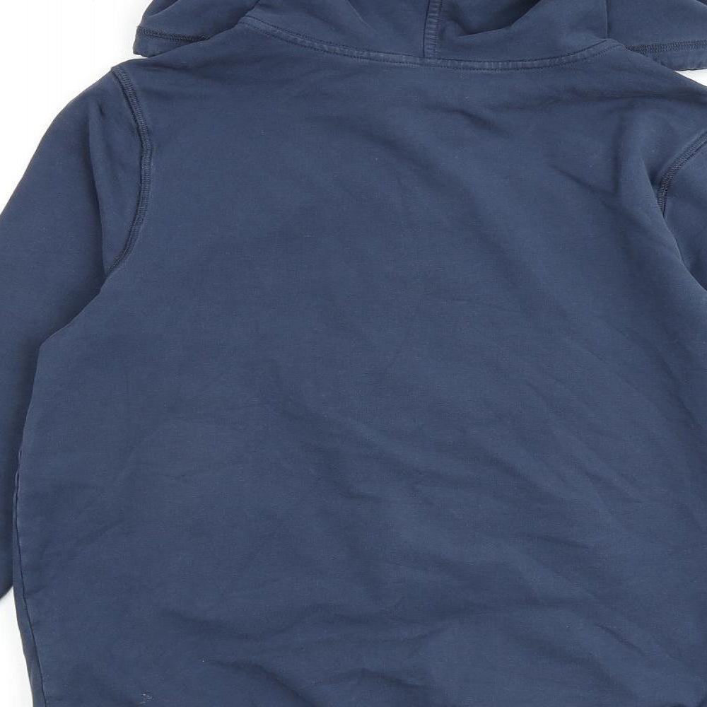 Marks and Spencer Womens Blue Cotton Full Zip Hoodie Size 10 Zip