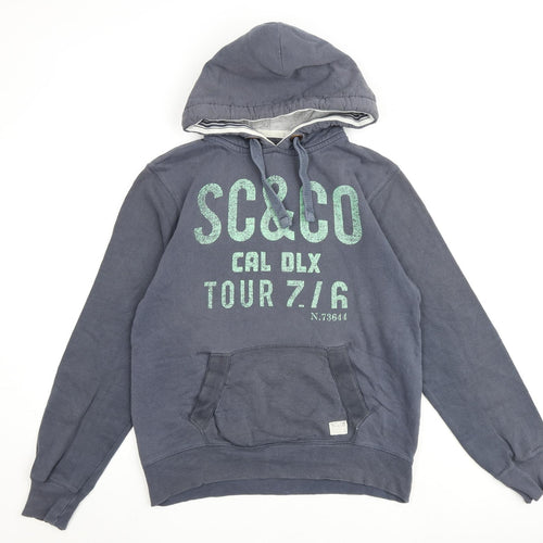 SoulCal&Co Mens Blue Cotton Pullover Hoodie Size M