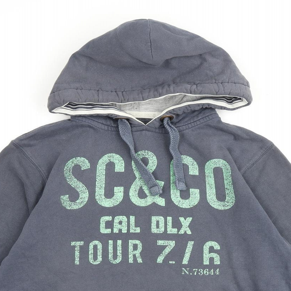 SoulCal&Co Mens Blue Cotton Pullover Hoodie Size M