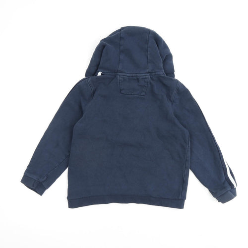 Crew Clothing Boys Blue 100% Cotton Pullover Hoodie Size 9-10 Years Pullover