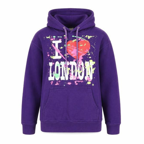Capital London Womens Purple 100% Cotton Pullover Hoodie Size XS Pullover