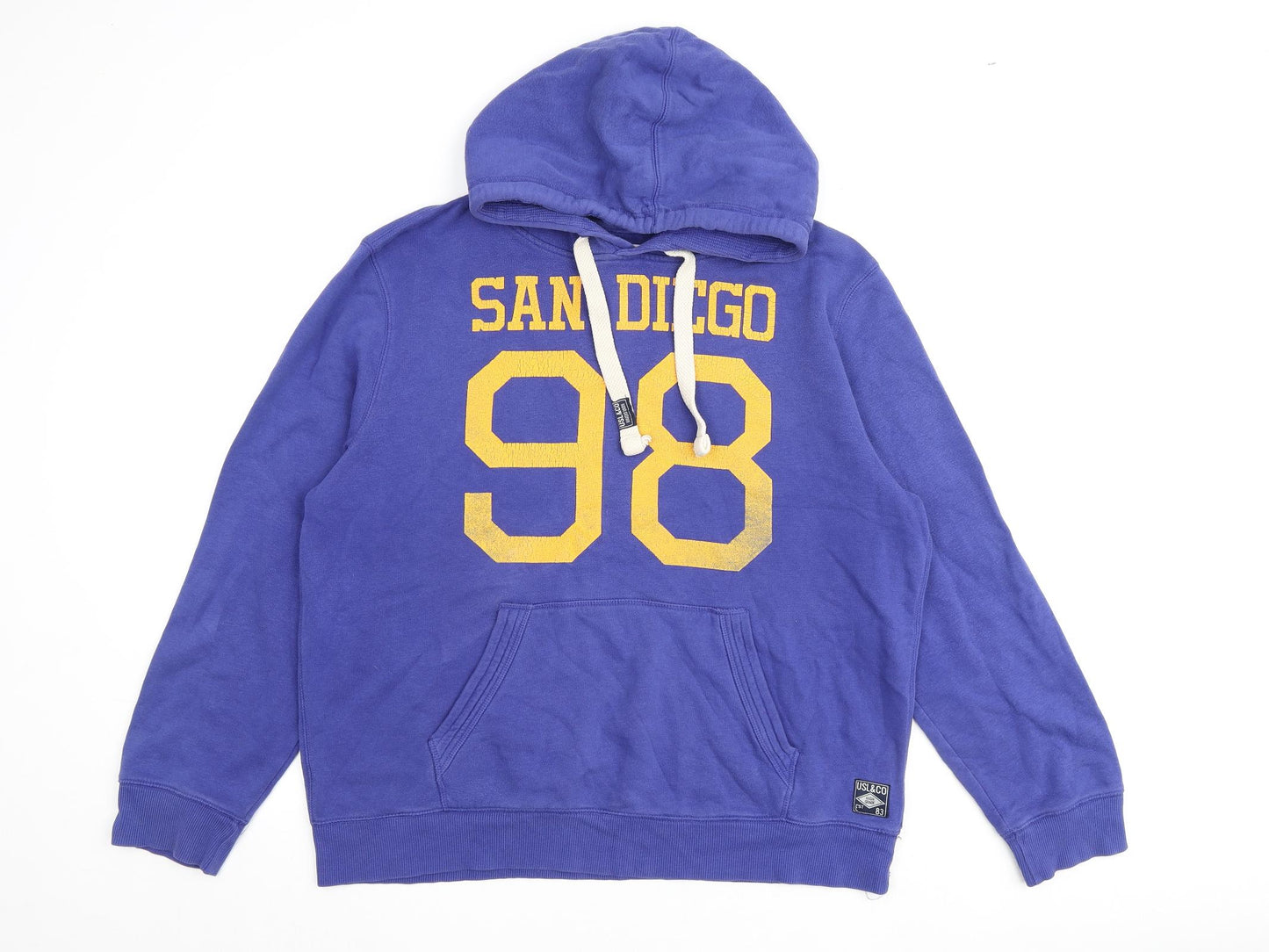 USL&CO Mens Blue Cotton Pullover Hoodie Size XL