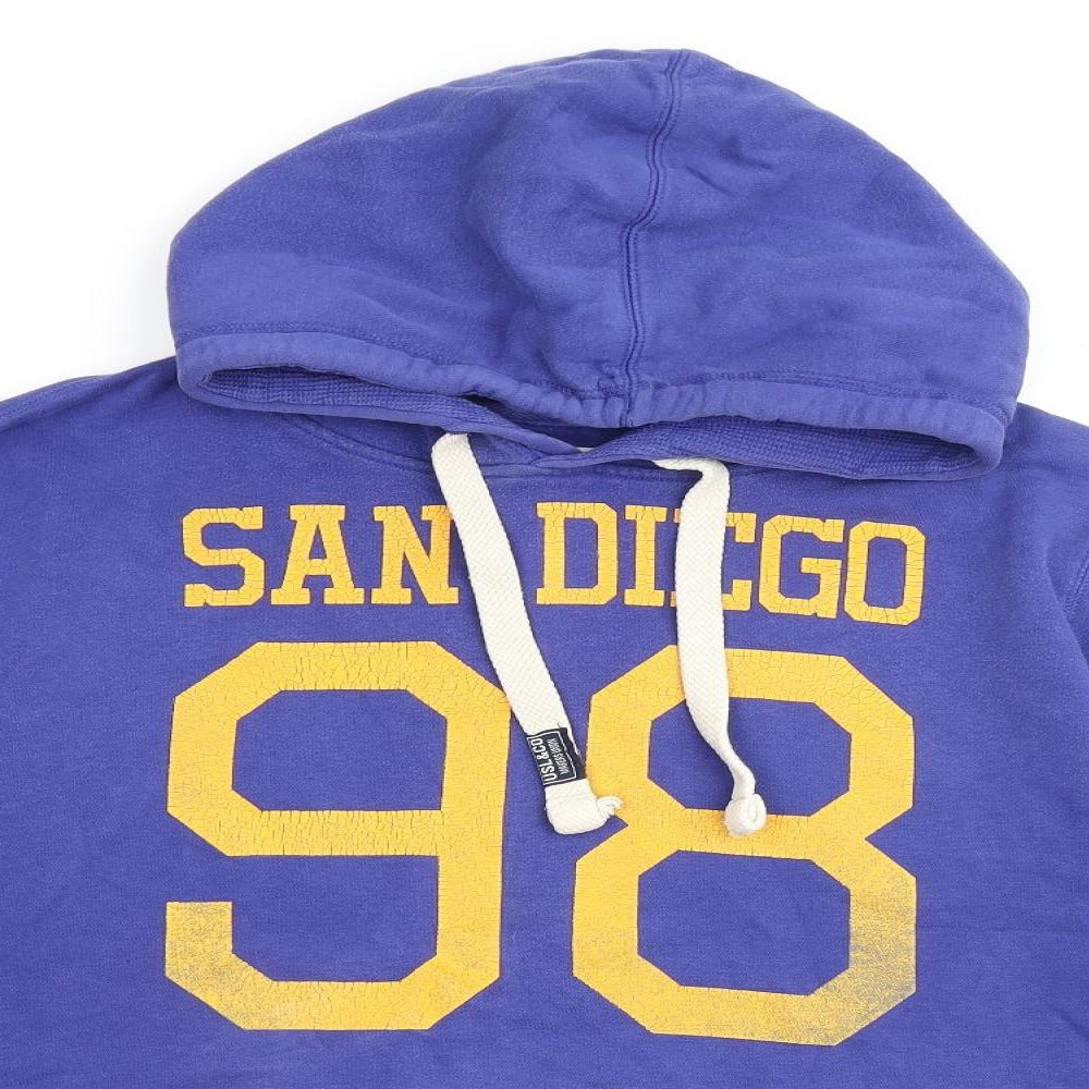 USL&CO Mens Blue Cotton Pullover Hoodie Size XL