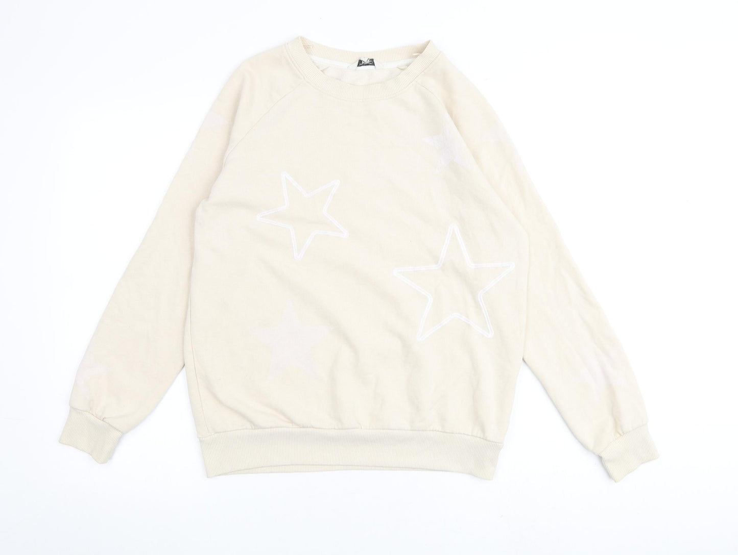 NEXT Womens Ivory Cotton Pullover Sweatshirt Size S Pullover