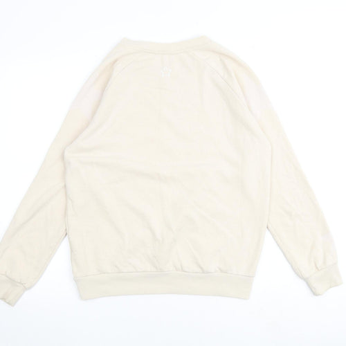 NEXT Womens Ivory Cotton Pullover Sweatshirt Size S Pullover