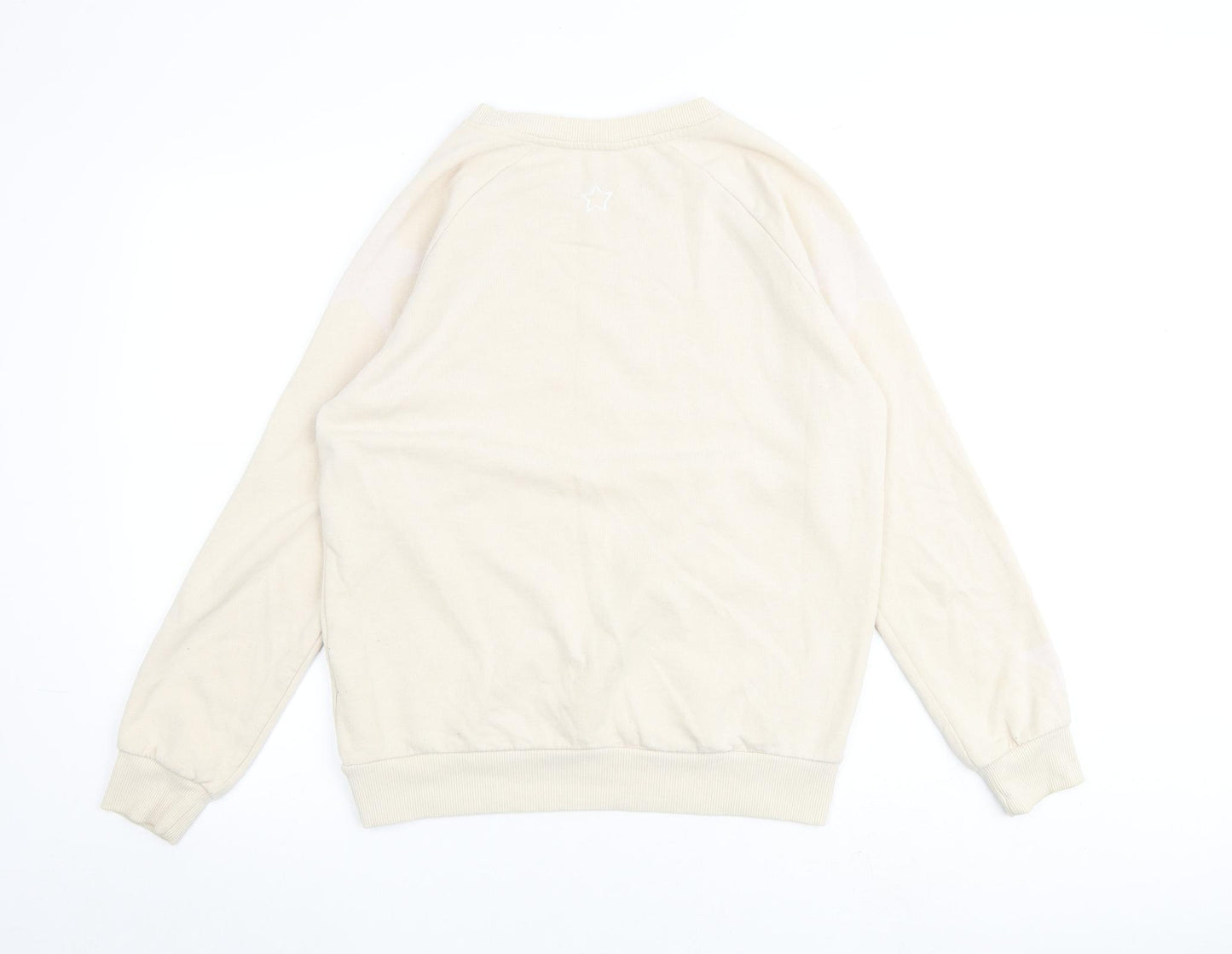 NEXT Womens Ivory Cotton Pullover Sweatshirt Size S Pullover