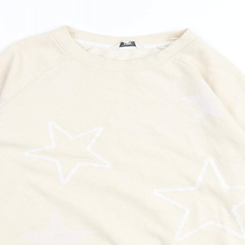 NEXT Womens Ivory Cotton Pullover Sweatshirt Size S Pullover