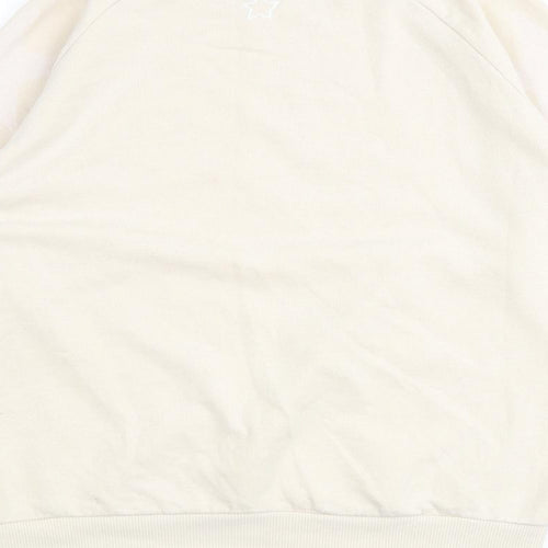NEXT Womens Ivory Cotton Pullover Sweatshirt Size S Pullover