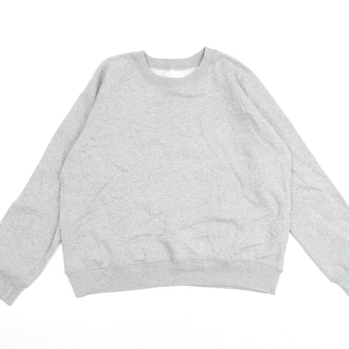 Liquid Womens Grey Cotton Pullover Sweatshirt Size L Pullover