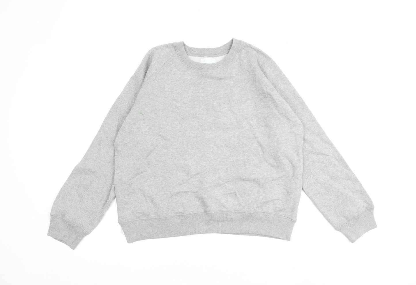 Liquid Womens Grey Cotton Pullover Sweatshirt Size L Pullover