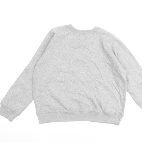 Liquid Womens Grey Cotton Pullover Sweatshirt Size L Pullover