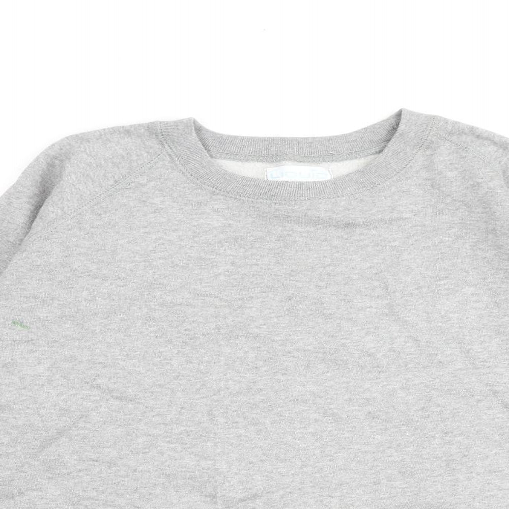 Liquid Womens Grey Cotton Pullover Sweatshirt Size L Pullover