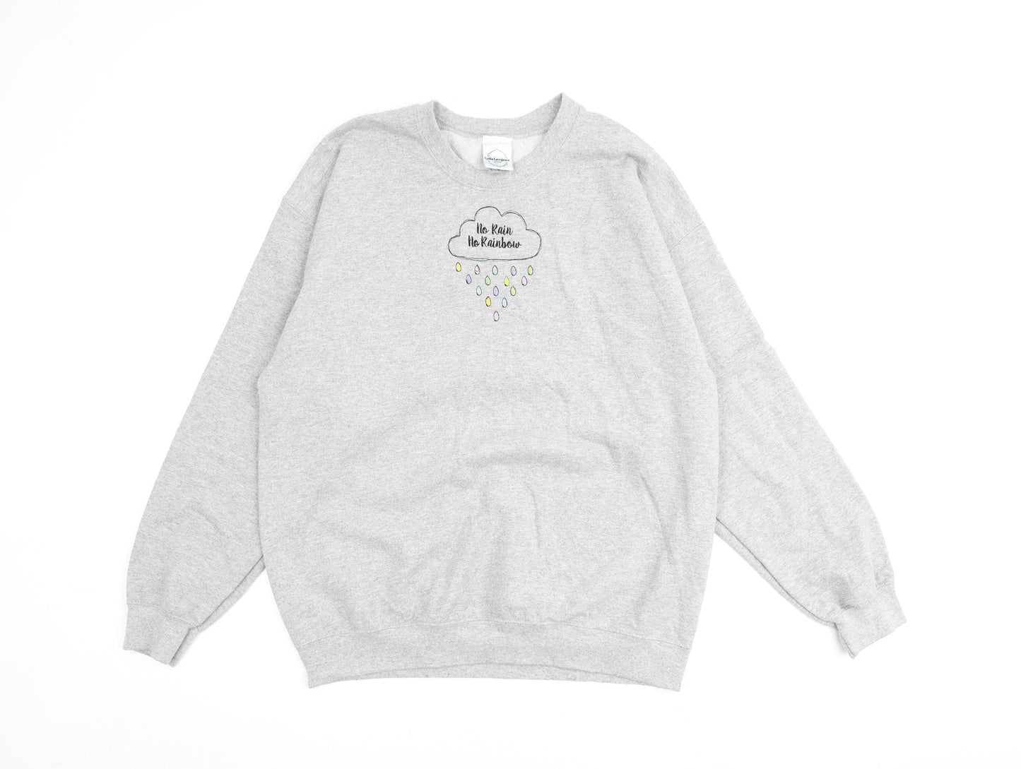 Lydia Lovegrove Womens Grey Cotton Pullover Sweatshirt Size L Pullover