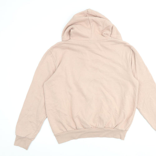 H&M Womens Pink Cotton Pullover Hoodie Size S Pullover