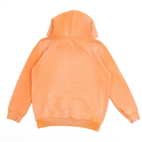 Hype Boys Orange Cotton Pullover Hoodie Size 11-12 Years Pullover