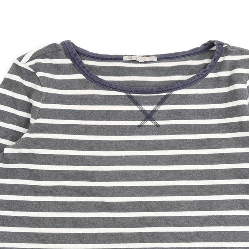 Gap Womens Grey Striped 100% Cotton Pullover Sweatshirt Size M Pullover