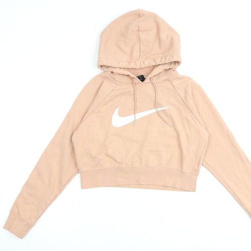 Nike Womens Pink Cotton Pullover Hoodie Size S Pullover