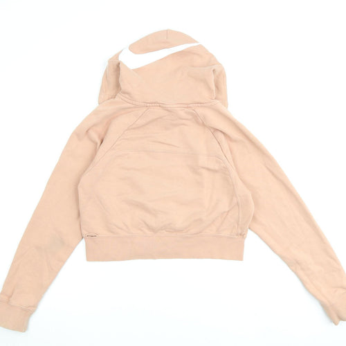 Nike Womens Pink Cotton Pullover Hoodie Size S Pullover