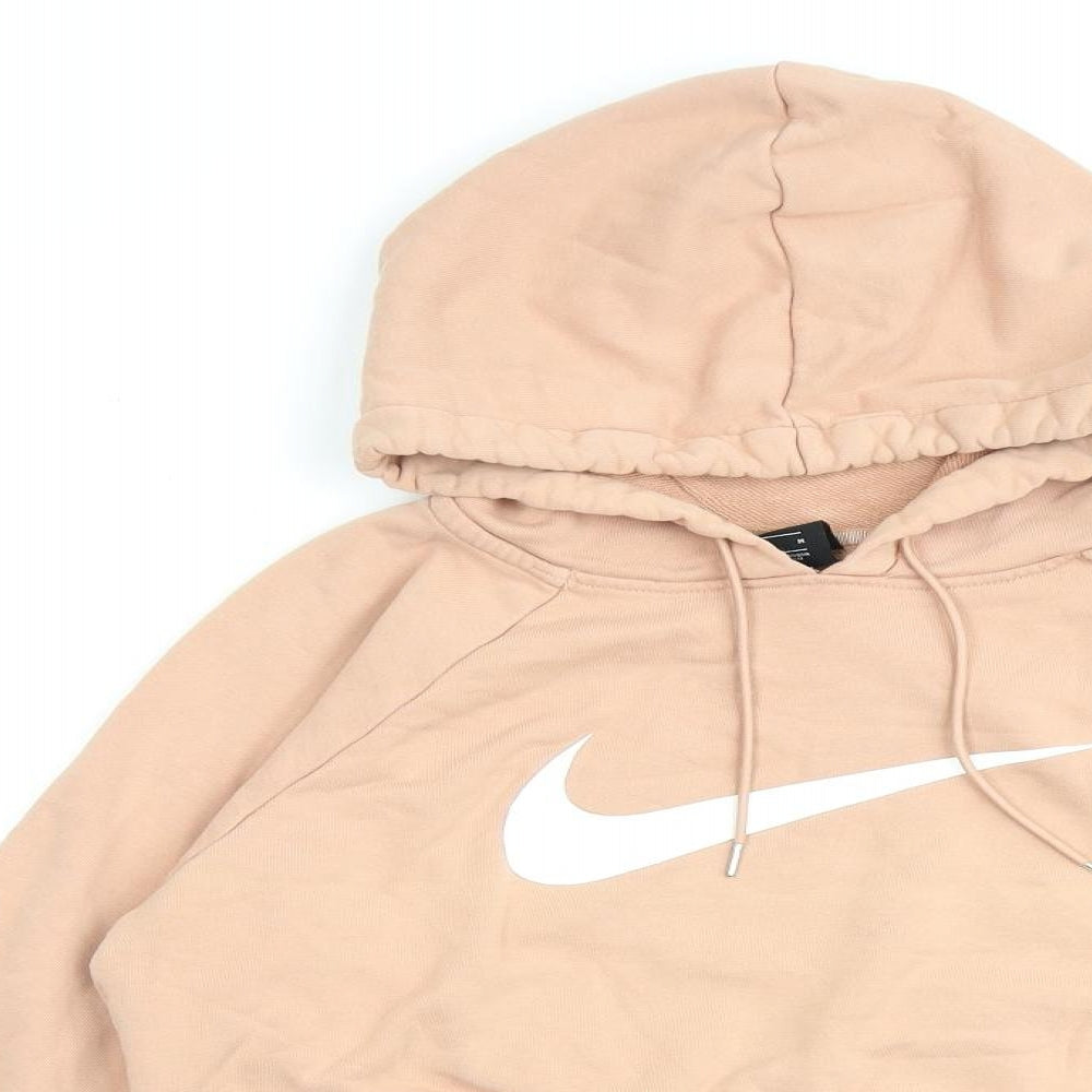 Nike Womens Pink Cotton Pullover Hoodie Size S Pullover