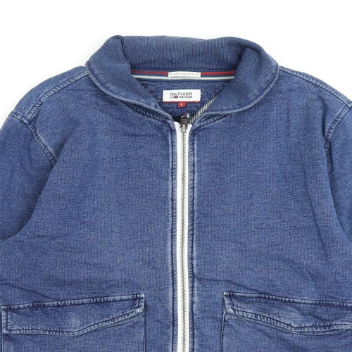 Tommy Hilfiger Mens Blue Jacket Size L Zip
