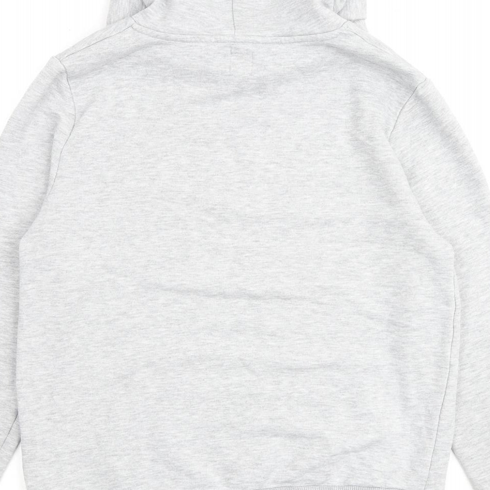 River Island Mens Grey Cotton Pullover Hoodie Size M