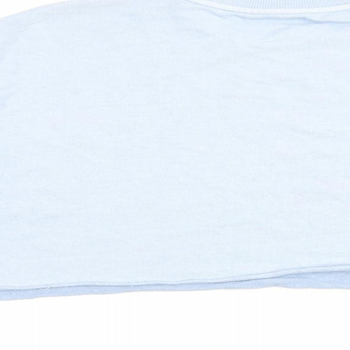 Topshop Womens Blue Cotton Pullover Sweatshirt Size 12 Pullover
