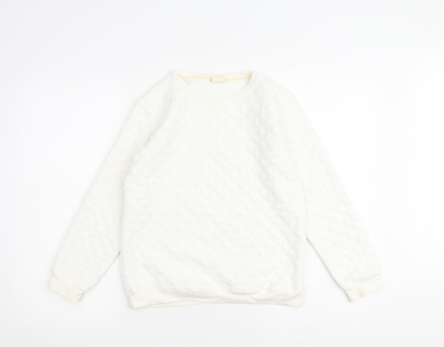 Zara Girls Ivory Polyester Pullover Sweatshirt Size 11-12 Years Pullover