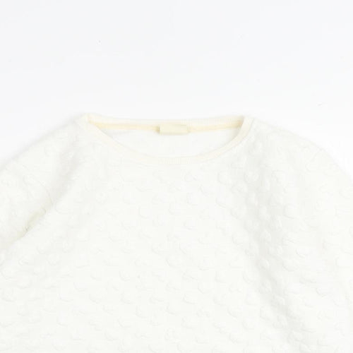 Zara Girls Ivory Polyester Pullover Sweatshirt Size 11-12 Years Pullover