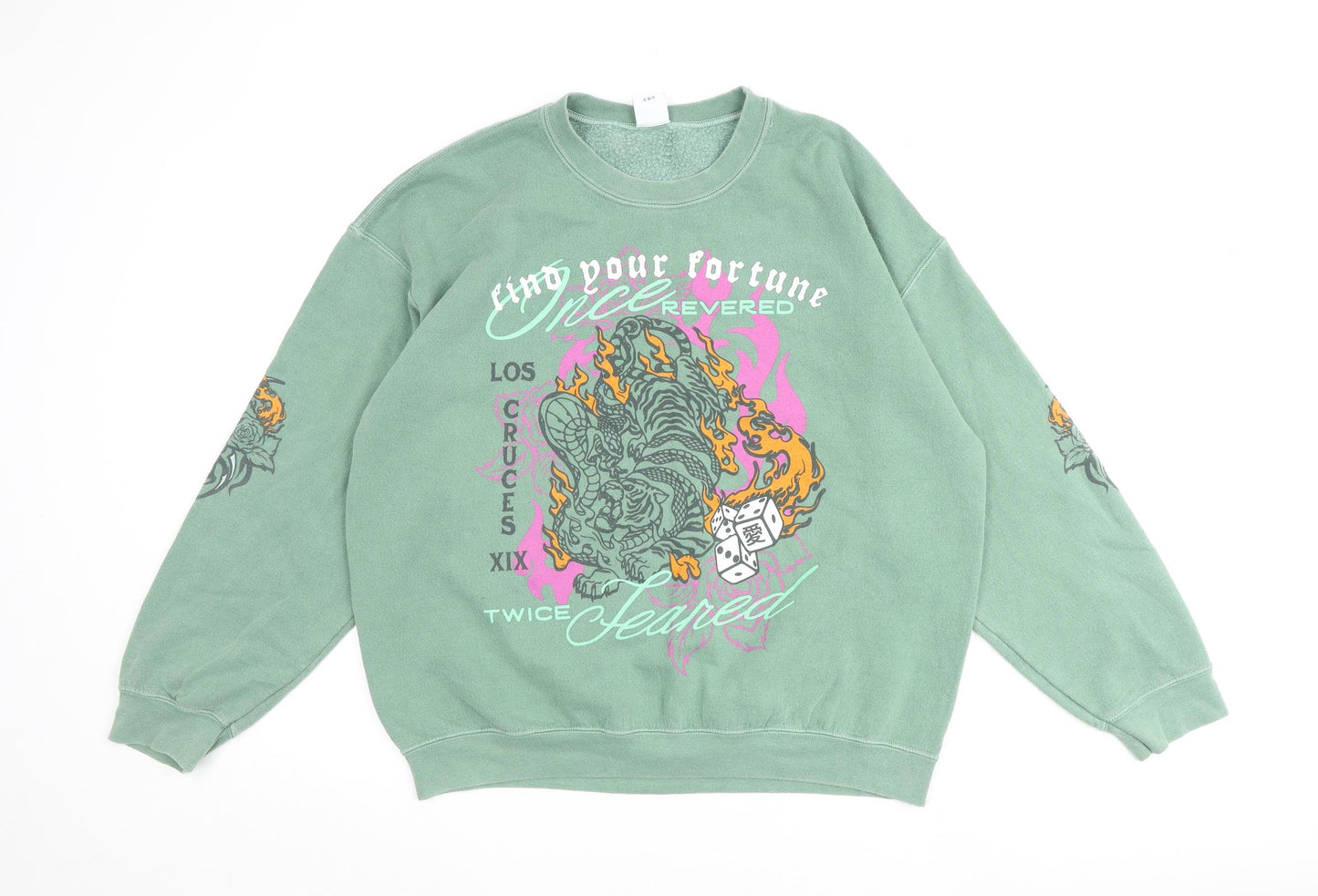 Urban Outfitters Mens Green Cotton Pullover Sweatshirt Size M