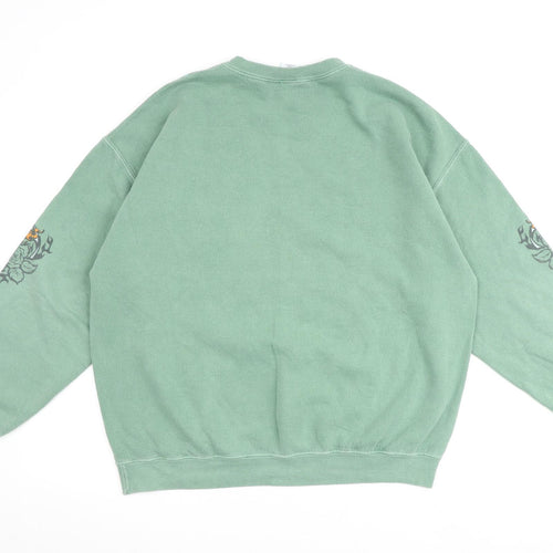 Urban Outfitters Mens Green Cotton Pullover Sweatshirt Size M