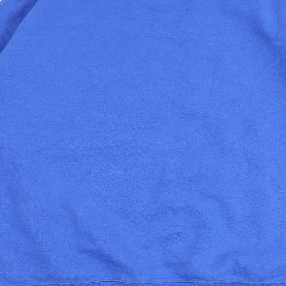 PRETTYLITTLETHING Mens Blue Polyester Pullover Sweatshirt Size M