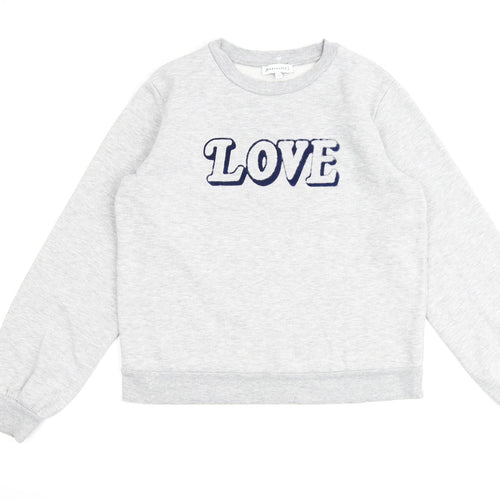 Warehouse Womens Grey Cotton Pullover Sweatshirt Size M Pullover