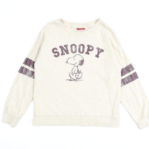 NEXT Womens Beige 100% Cotton Pullover Sweatshirt Size S Pullover