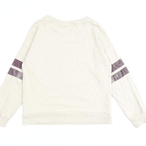 NEXT Womens Beige 100% Cotton Pullover Sweatshirt Size S Pullover