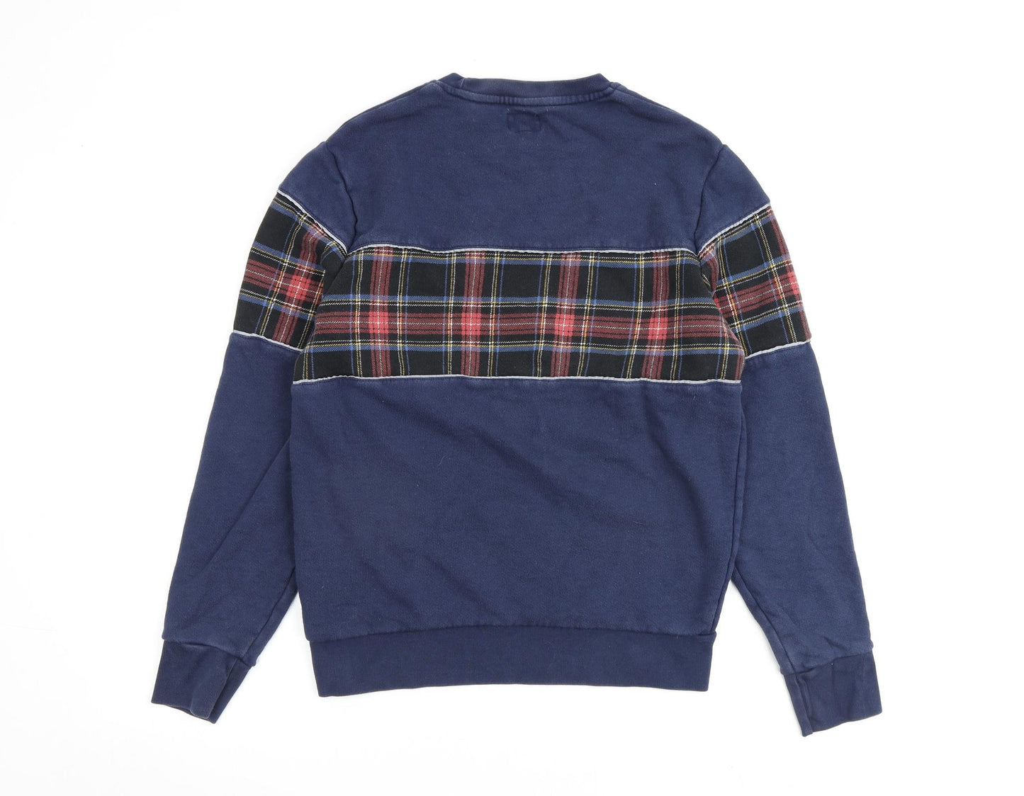 Levi's Mens Blue Check Cotton Pullover Sweatshirt Size S