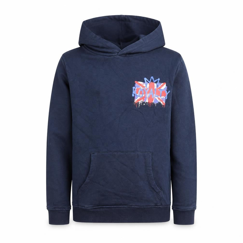 Marks and Spencer Girls Blue Cotton Pullover Hoodie Size 11-12 Years Pullover