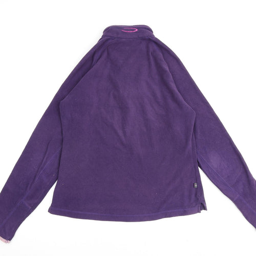 Mountain Life Womens Purple Houndstooth Polyester Pullover Sweatshirt Size S Zip