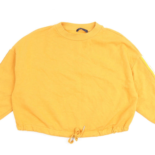 Marks and Spencer Womens Orange Cotton Pullover Sweatshirt Size 12 Pullover